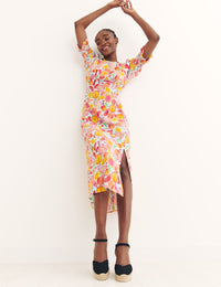 Multi Fruit Print Luna Midi Dress