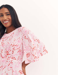 Pink Leopard Print Eva Midi Dress