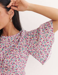 Lilac Ditsy Floral Eve Mini Dress