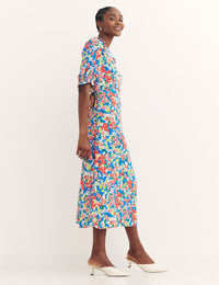 Ditsy Blue Floral Felicia Midi Dress