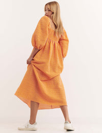 Orange Stripe Kylie Midi Dress