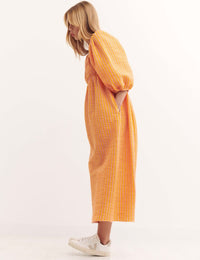 Orange Stripe Kylie Midi Dress