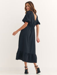 Black Amy Midi Dress
