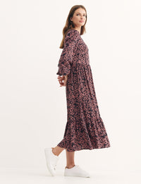 Black Sybill Star Izzy Midi Dress