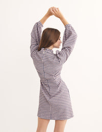 Pink & Navy Check Trudie Mini Dress