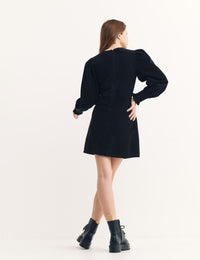 Black Cord Peggy Mini Dress