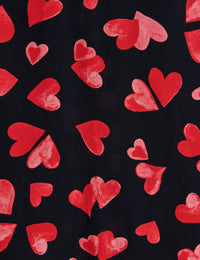 Fearne Cotton Black Meredith Heart Evie Midi Dress