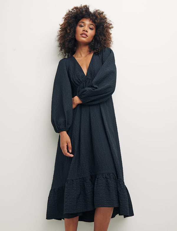 Black Ammie Midi Dress