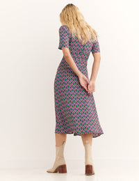 Multi Verity Heart Daisy Midi Dress