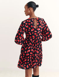Black Meredith Heart Rochelle Mini Dress
