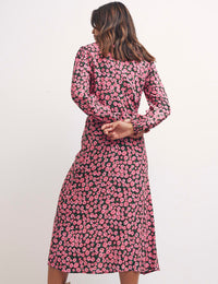 Pink Heather Mini Rose L/S Daisy Midi Dress