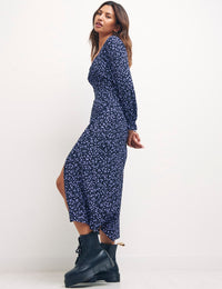 Petite Long Sleeve Rosie Midi Dress