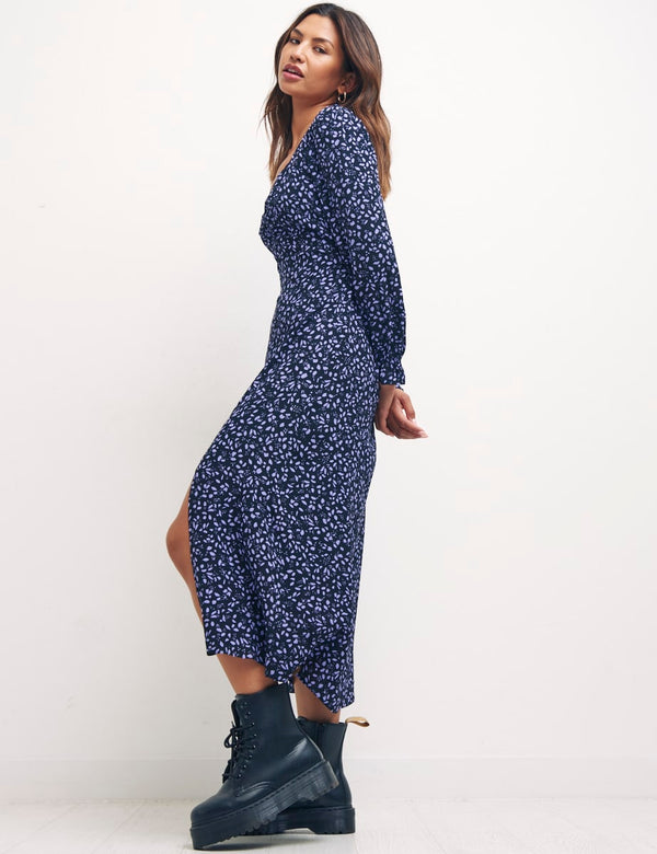 Petite Long Sleeve Rosie Midi Dress