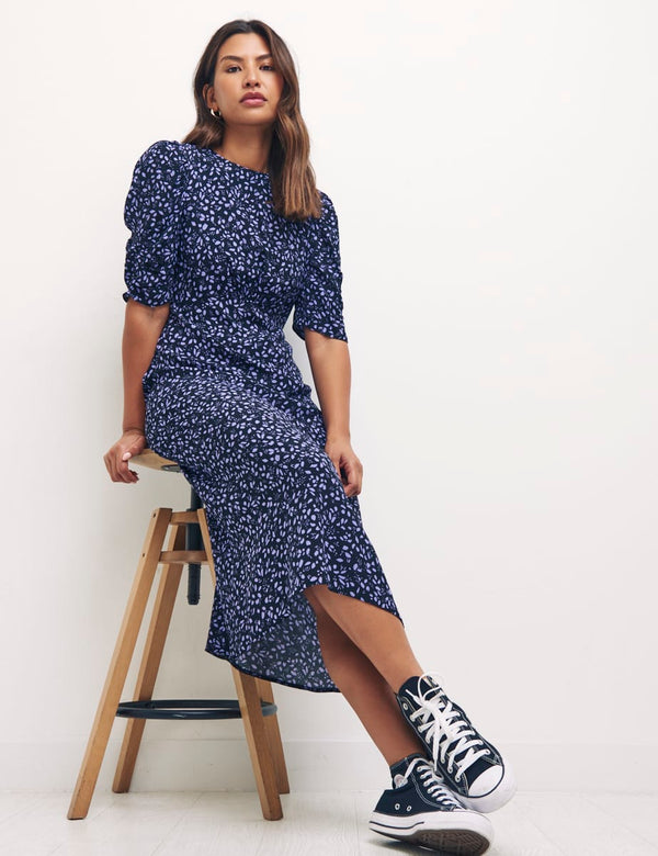 Purple Hallie Evie Midi Dress