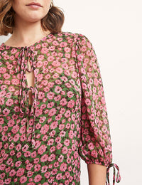 Pink Heather Mini Rose Kait Midi Dress