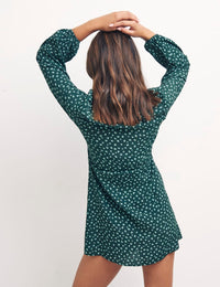 Gilly Green L/S Mini Daisy Dress