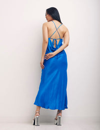 Blue Melina Midi Dress