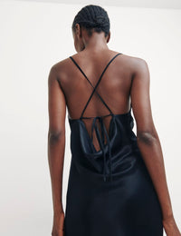 Black Melina Midi Dress