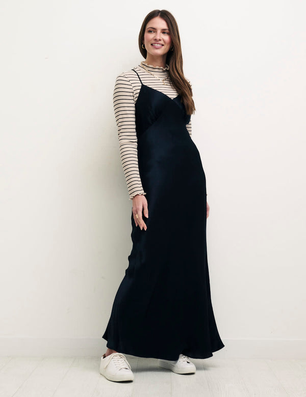 Black Melina Midi Dress