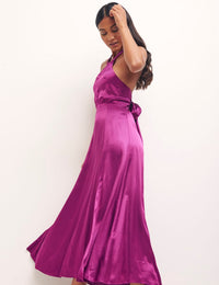 Purple Holly Halter Dress