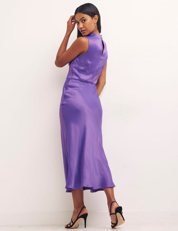 Purple Frances Midi Dress