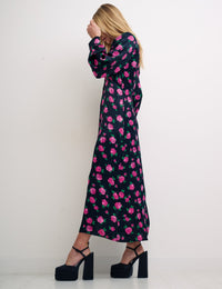 Blush Floral Pink Tasha Midi Dress