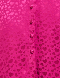 Heart Jaquard Pink Tasha Midi Dress