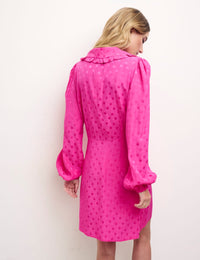 Pink Spot Jaquard Pheobe Mini Dress