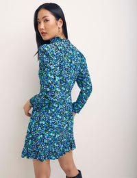 Blue Ditsy Floral Vanessa Mini Dress