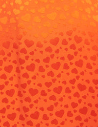 Heart Jaquard Orange Fleur Mini Dress