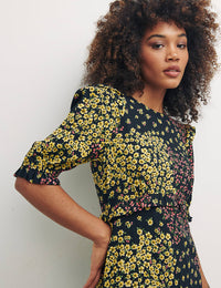 Multi Lizzie Patchwork Felicia Midi Dress