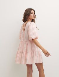 Pink Reece Stripe Vienna Mini Dress