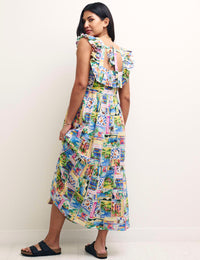 Postcard Print Cassidy Midi Dress