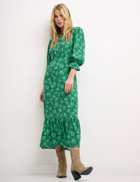 Ditsy Floral Selena Long Sleeve Midi Dress