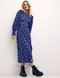 Purple Floral Ariana Midi Dress