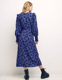 Purple Floral Ariana Midi Dress