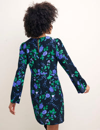 Black Floral Mikhalia Mini Dress