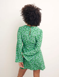 Alora Cherry Green Mikhalia Mini Dress