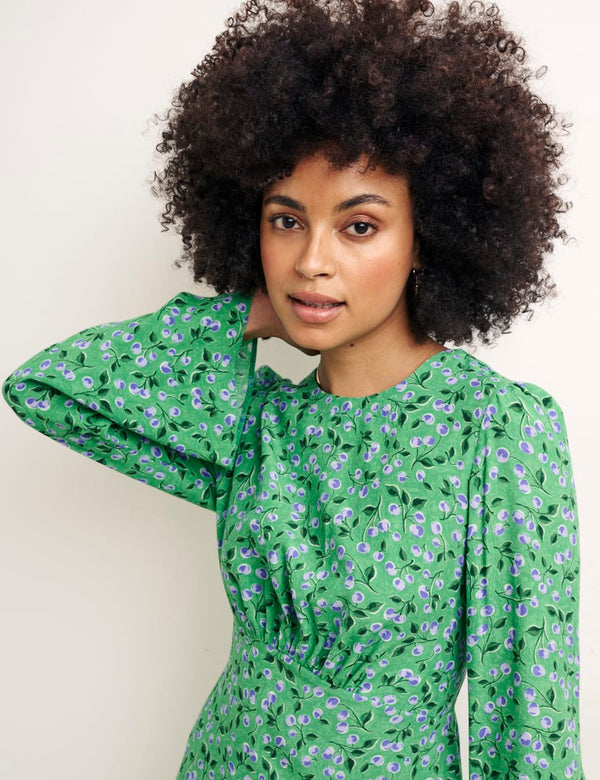 Alora Cherry Green Mikhalia Mini Dress