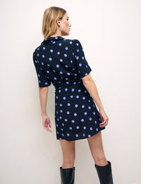 Black Nina Spot Daisy Mini Dress