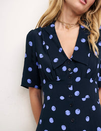 Black Nina Spot Daisy Mini Dress