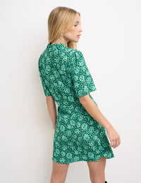 Green Daisy Mini Dress