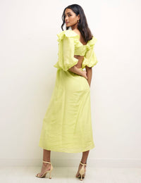 Lime Green Dani Midi Dress