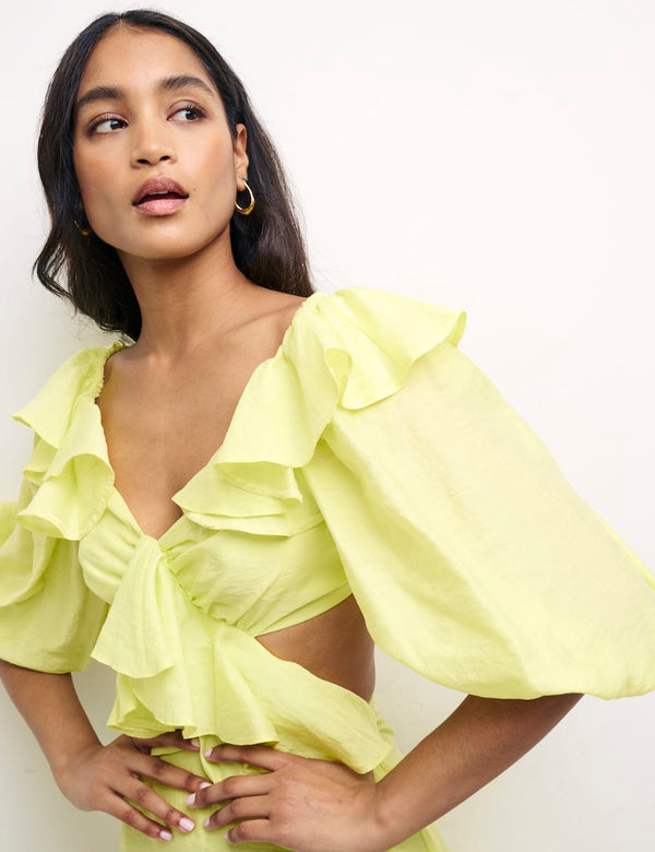 Lime Green Dani Midi Dress
