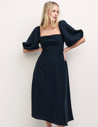 Black Maxine Midi Dress