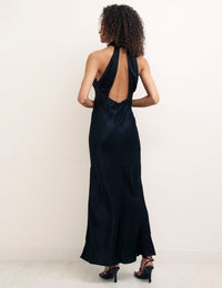 Black Halter Neck Desiree Maxi Dress