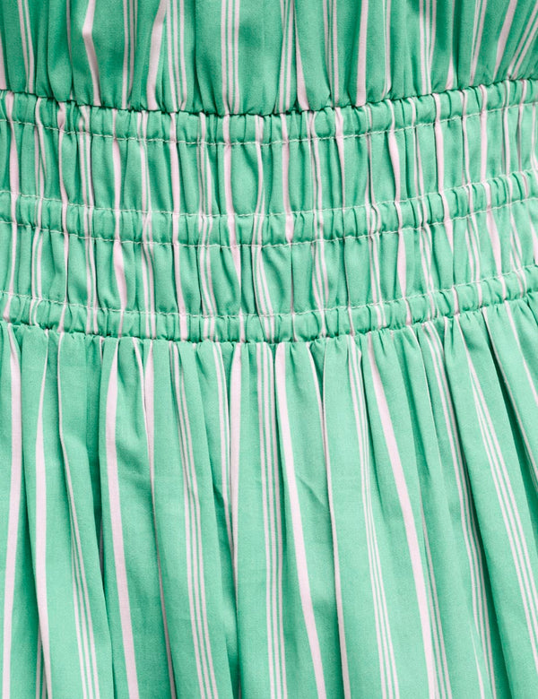 Green/Pink Stripe Elora Sleeveless Dress