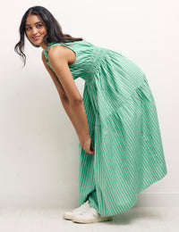 Green/Pink Stripe Elora Sleeveless Dress