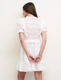 White Broderie Tilly Mini Dress