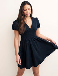 Black Jewel Mini Skater Dress